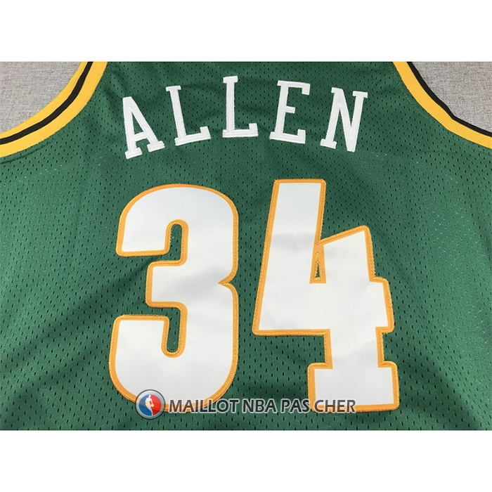 Maillot Seattle Supersonics Ray Allen NO 34 Mitchell & Ness 2006-07 Vert